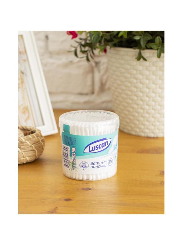 Палочки ватные Luscan стакан 200шт/уп