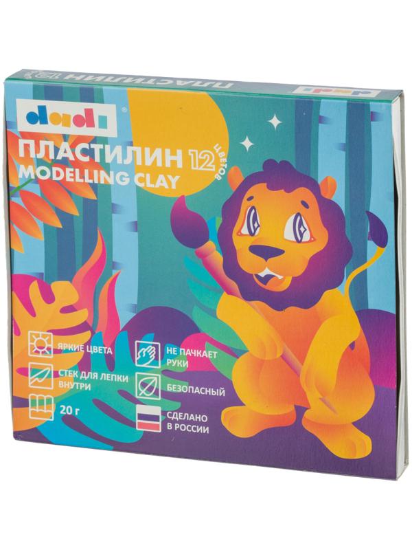 Пластилин классический dadi 20г 12 цв., DPL20-12A