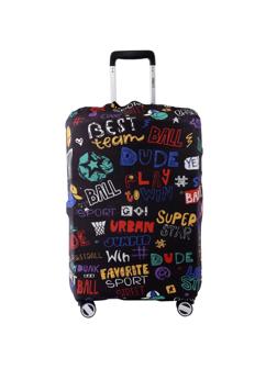 Чехол для чемодана FABRETTI,черный, 92%полиэстер 8%спандекс,W1038-M