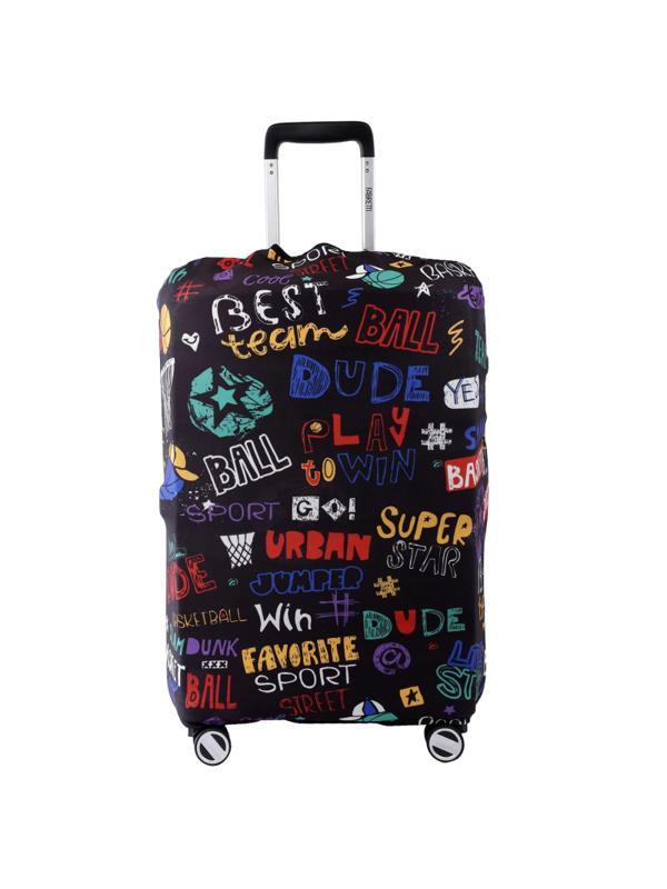 Чехол для чемодана FABRETTI,черный, 92%полиэстер 8%спандекс,W1038-M