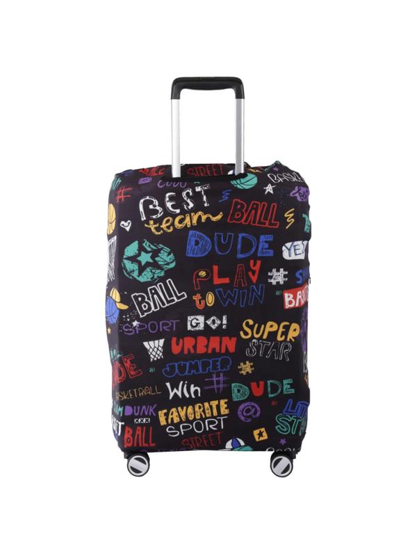 Чехол для чемодана FABRETTI,черный, 92%полиэстер 8%спандекс,W1038-M