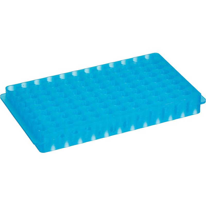 Штатив 96 гн., д/пробирок типа Эппендорф,син.,двусторонний 0,5/1,5 мл