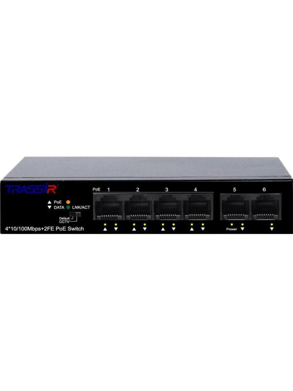 Коммутатор TRASSIR TR-NS1106-60-4POE (4 PoE порта)
