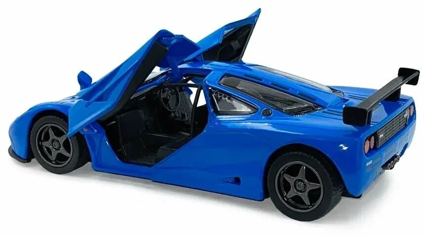 Машинка металлическая Kinsmart 1:34 «1995 McLaren F1 GTR» KT5411D инерционная / Синий