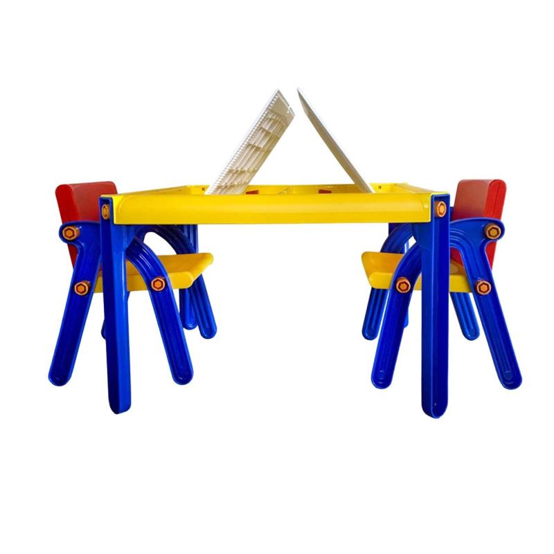 Игровой комплекс 5 в 1 на двоих детей стол с 2мя мольбертами, 2 стула 367