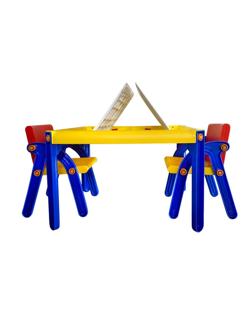 Игровой комплекс 5 в 1 на двоих детей стол с 2мя мольбертами, 2 стула 367
