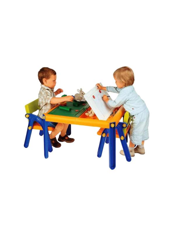 Игровой комплекс 5 в 1 на двоих детей стол с 2мя мольбертами, 2 стула 367