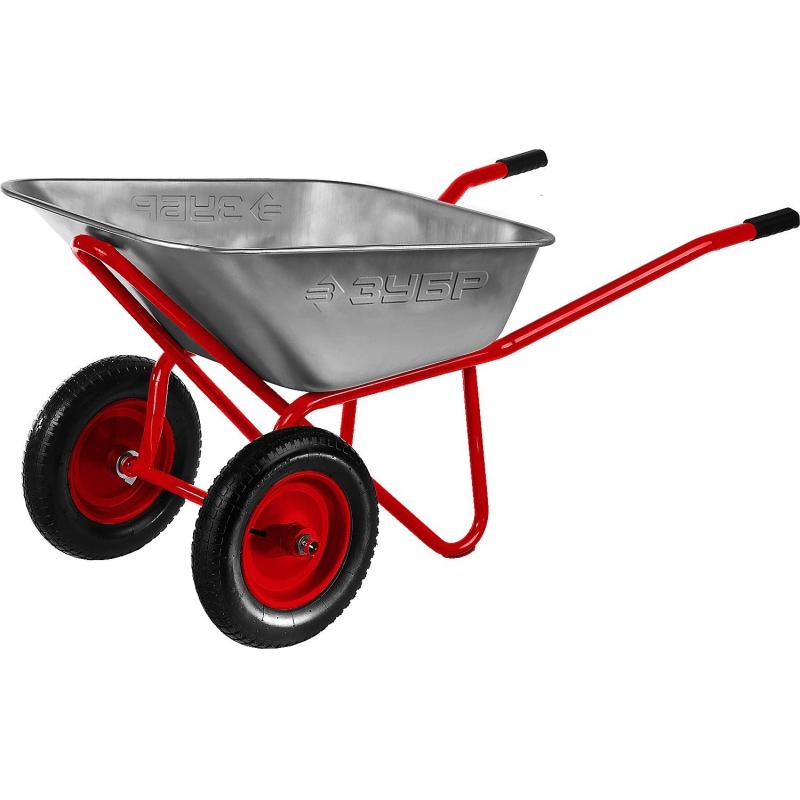 Тачка строительная двухколесная ЗУБР Т-22, 110 л 200 кг, 39950