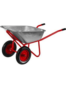 Тачка строительная двухколесная ЗУБР Т-22, 110 л 200 кг, 39950