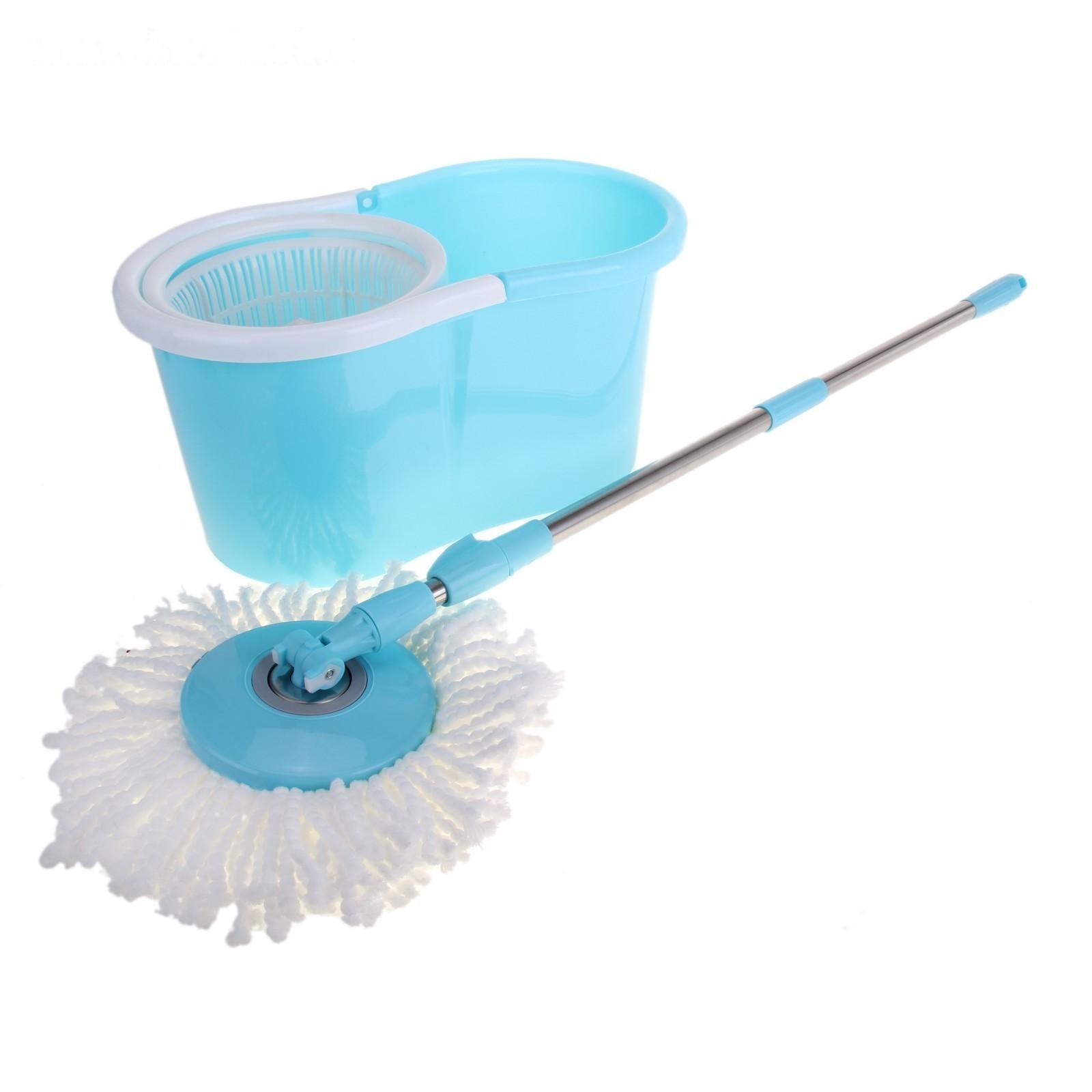 Набор: ведро с центрифугой, швабра, запасная насадка
