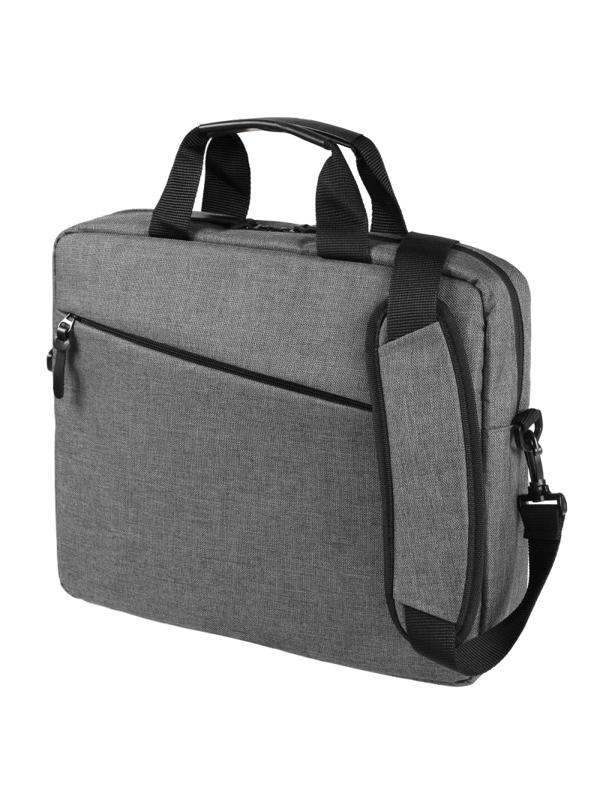 Сумка д/ ноутбука The First, серая, 38х30х8 см, 6836.10