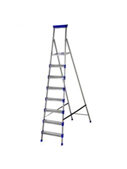 Стремянка Nika СМ8, широкие ступени, высота до рабочей площадки 1720 мм, 8 ступеней