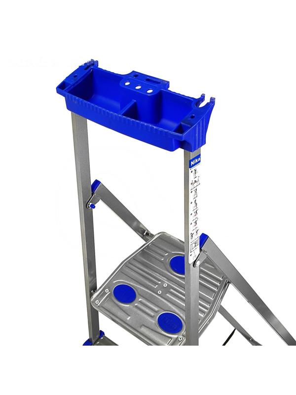 Стремянка Nika СМ8, широкие ступени, высота до рабочей площадки 1720 мм, 8 ступеней