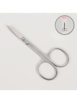 Ножницы маникюрные, загнутые, 9 см, цвет серебристый