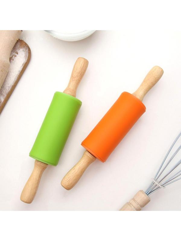 Скалка Доляна «Валенсия», 23×4 см, цвет МИКС