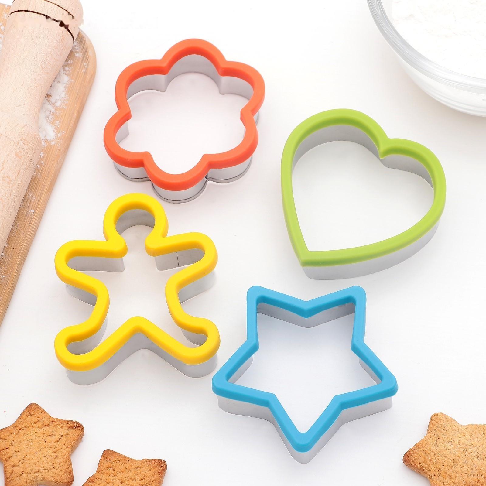 Набор форм для вырезания печенья Доляна «Фигурки», 4 шт, 8×2,5 см, цвет МИКС