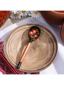 Ложка деревянная «Чернушка», маленькая, хохлома, МИКС