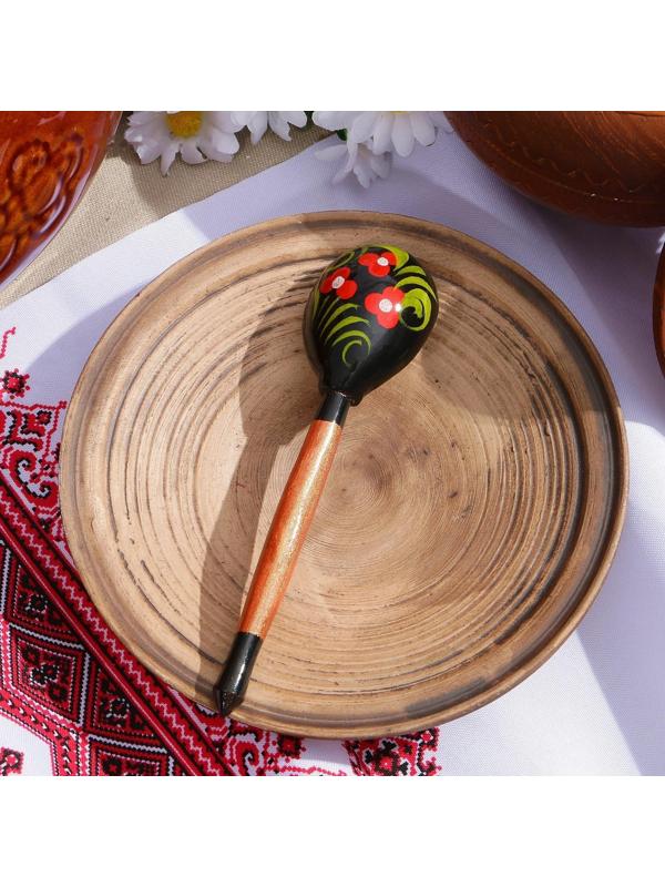 Ложка деревянная «Чернушка», маленькая, хохлома, МИКС