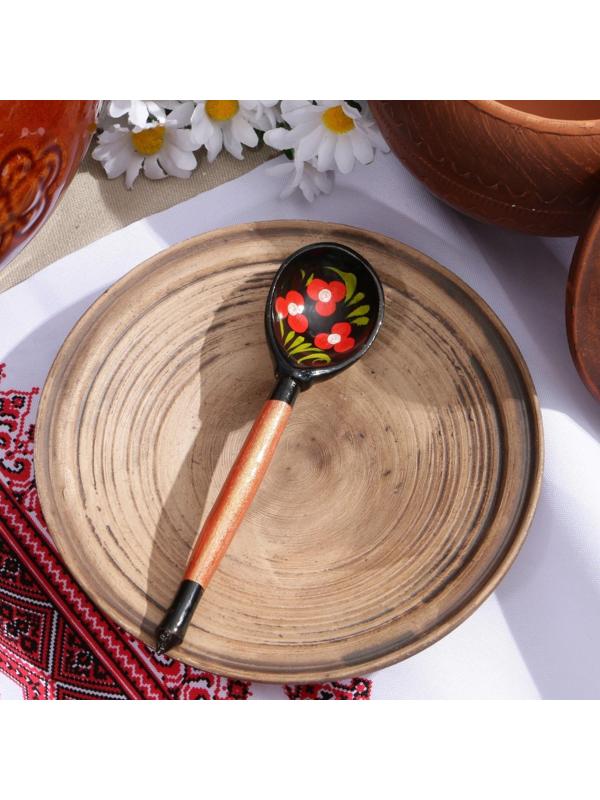 Ложка деревянная «Чернушка», маленькая, хохлома, МИКС