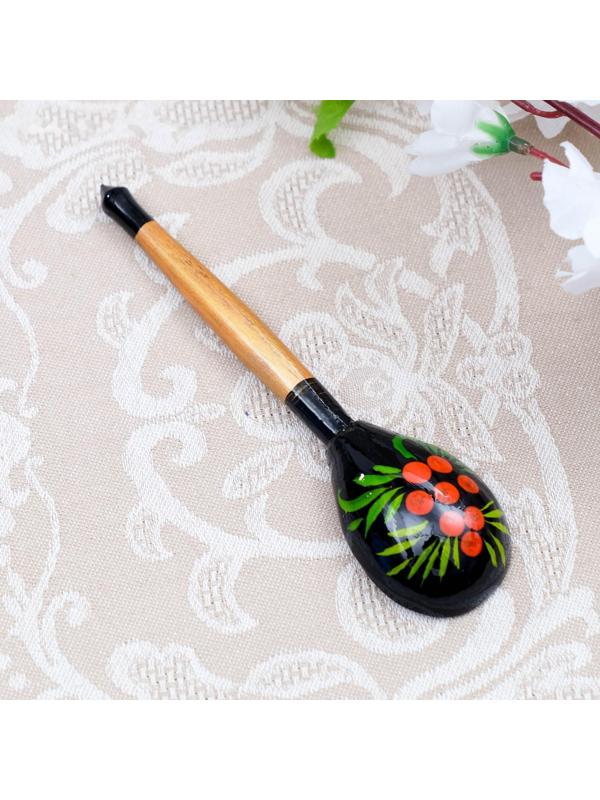 Ложка деревянная «Чернушка», маленькая, хохлома, МИКС