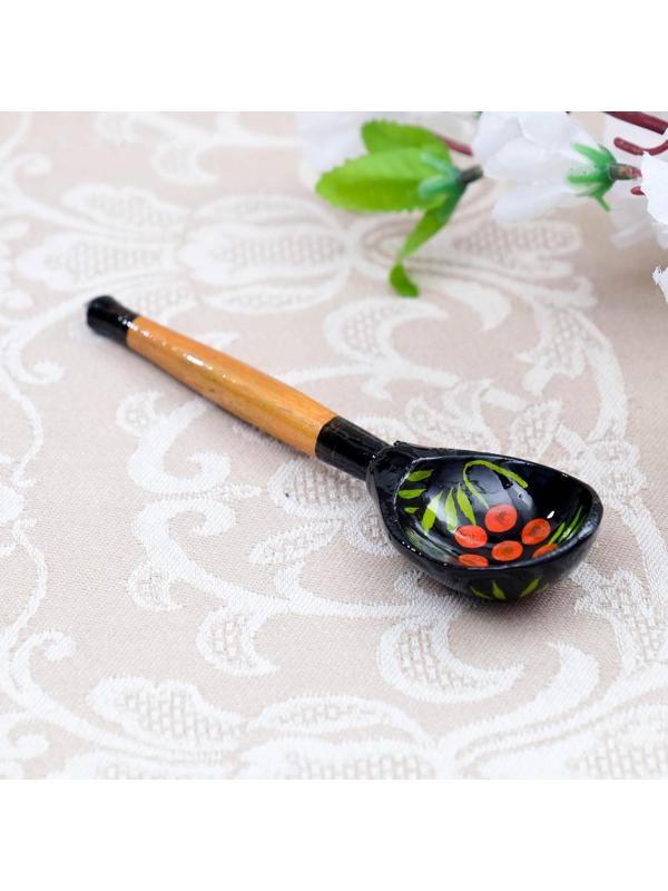 Ложка деревянная «Чернушка», маленькая, хохлома, МИКС