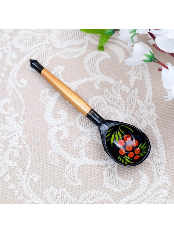Ложка деревянная «Чернушка», маленькая, хохлома, МИКС