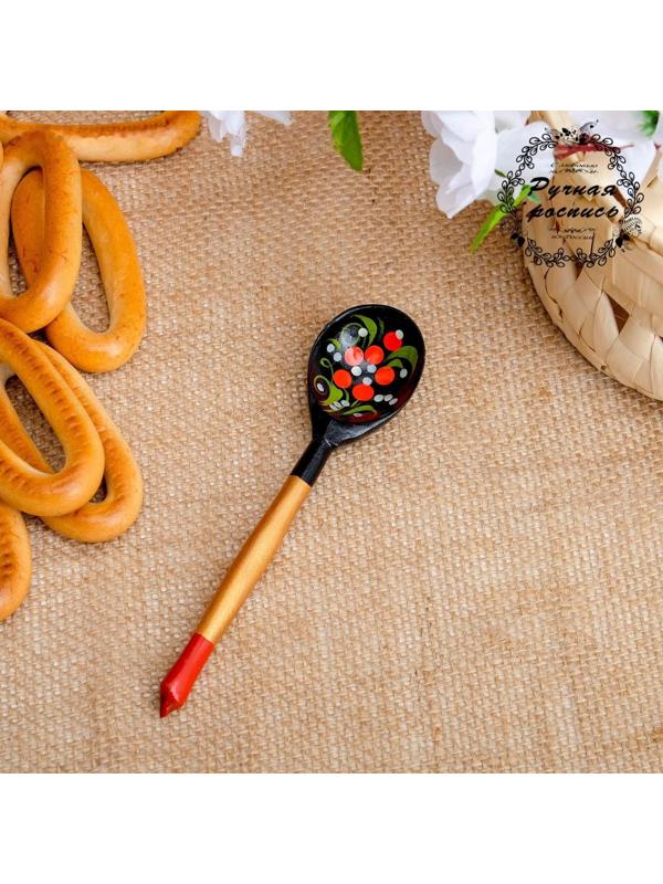 Ложка деревянная «Чернушка», маленькая, хохлома, МИКС