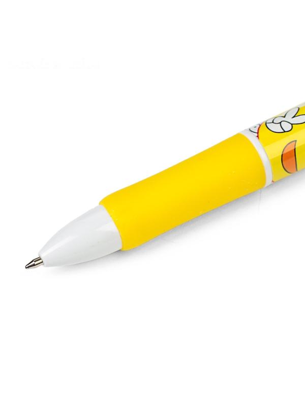 Ручка шариковая Calligrata, автоматическая, 4-х цветная, с рисунком, МИКС