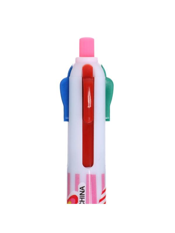 Ручка шариковая Calligrata, автоматическая, 4-х цветная, с рисунком, МИКС