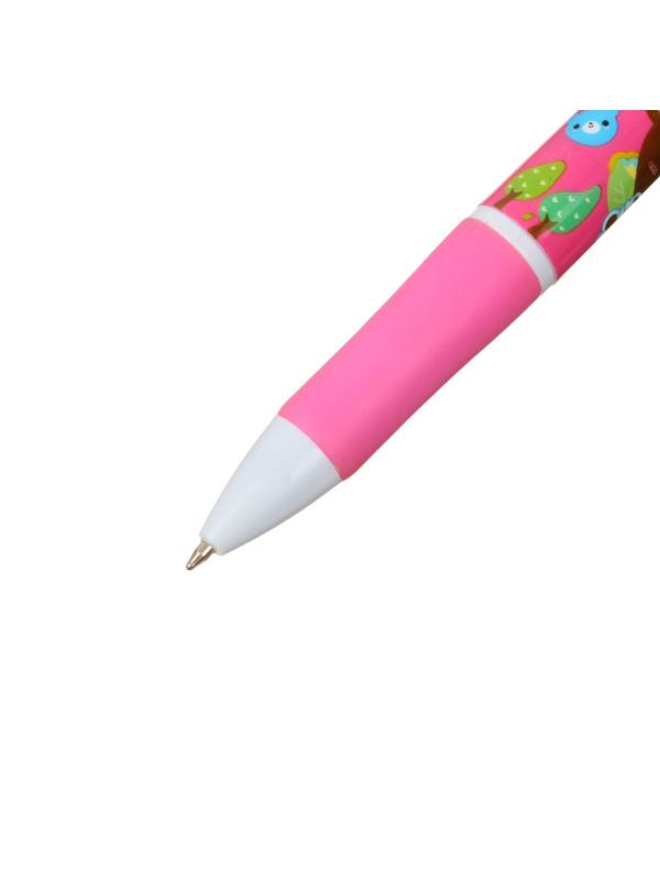 Ручка шариковая Calligrata, автоматическая, 4-х цветная, с рисунком, МИКС