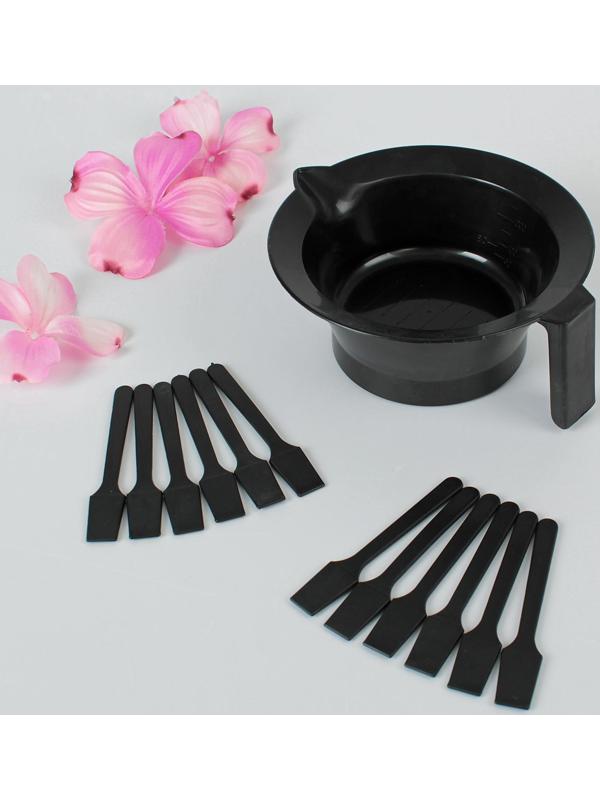 Набор для окрашивания, 23 предмета, цвет чёрный