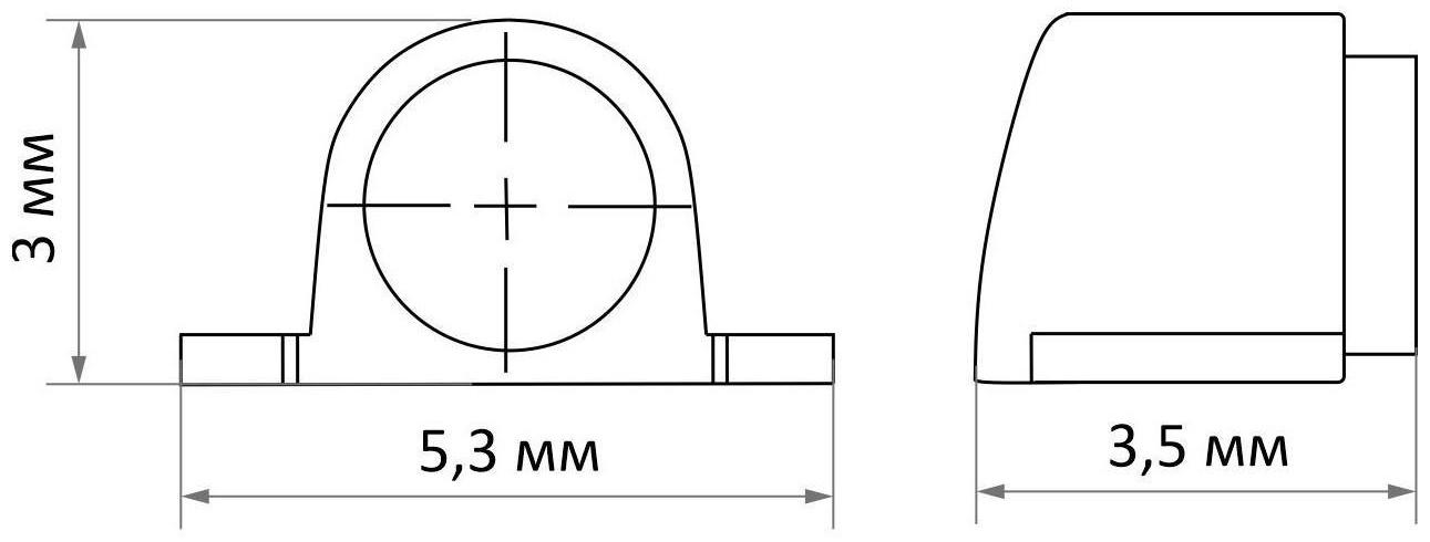 Упор дверной магнитный UM101GP, цвет золото