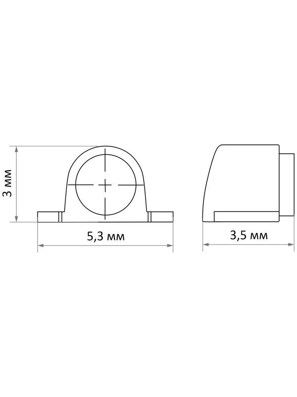 Упор дверной магнитный UM101GP, цвет золото