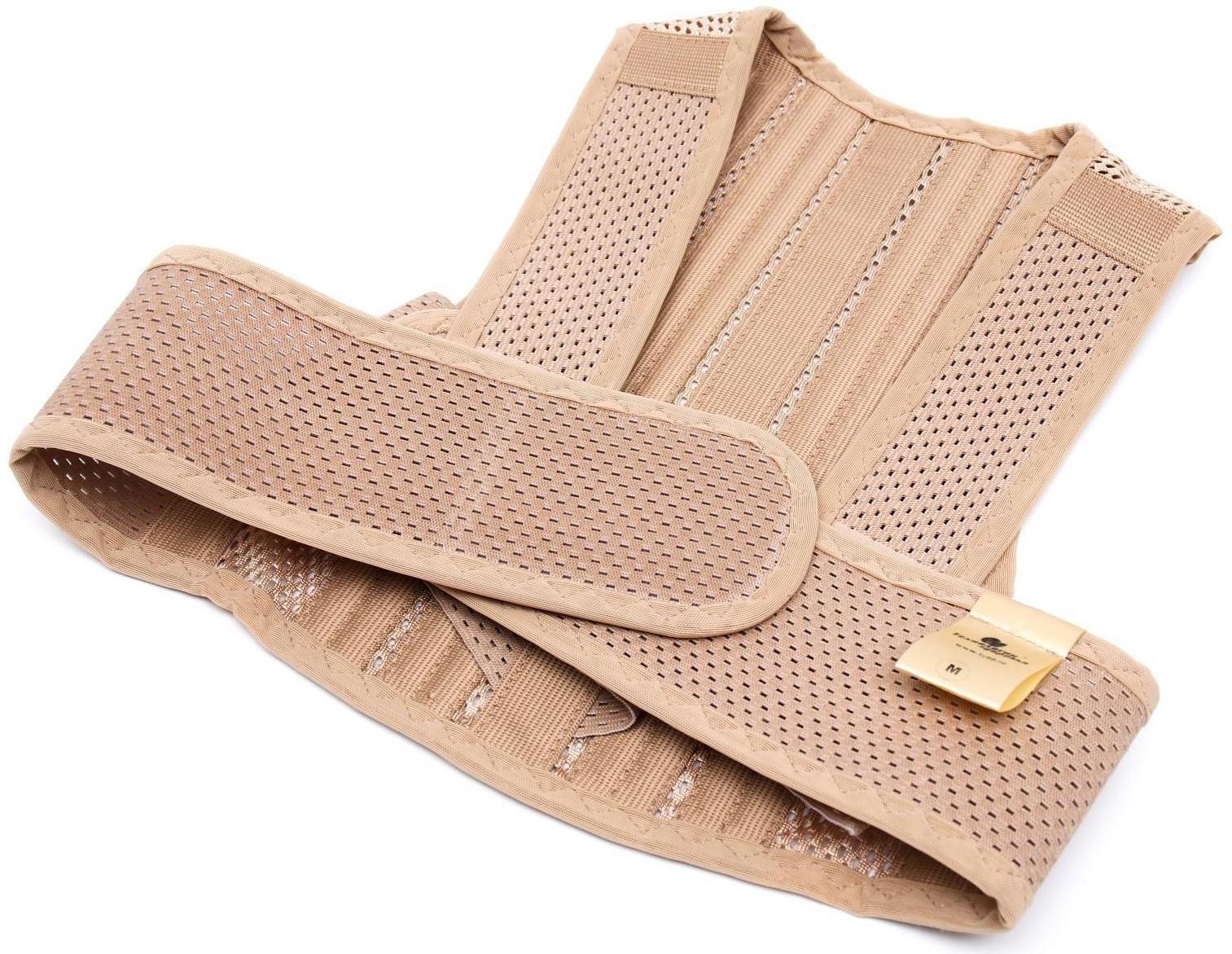 Корректор осанки НТ-КР-012, полужёсткий, 4 ребра, размер XL, цвет бежевый