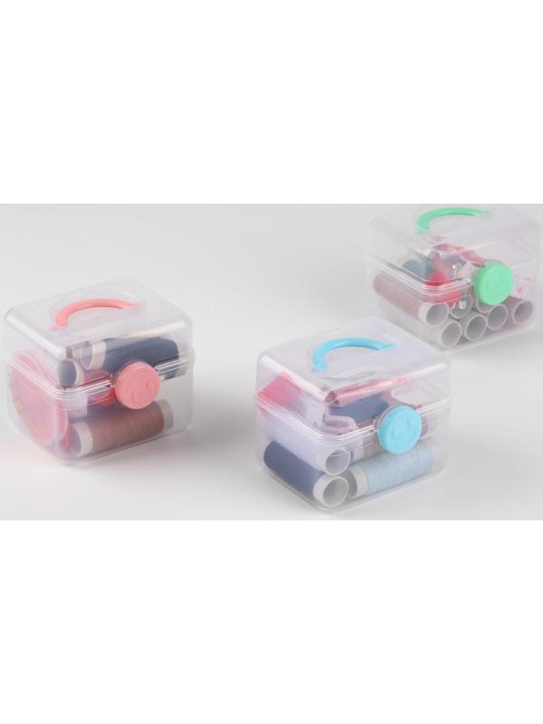 Швейный набор, 31 предмет, в пластиковом контейнере, 7 × 8,5 см, цвет МИКС