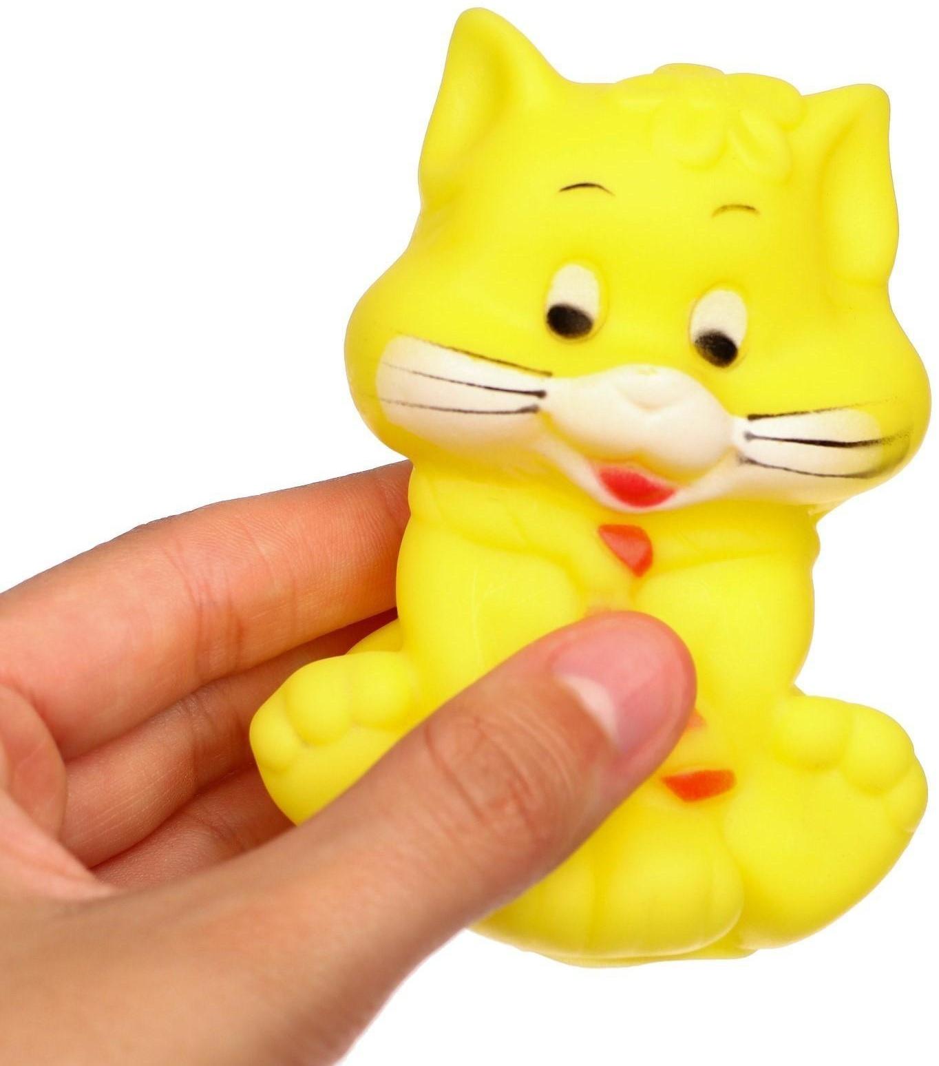 Игрушка для ванны «Котик», с пищалкой, цвет МИКС