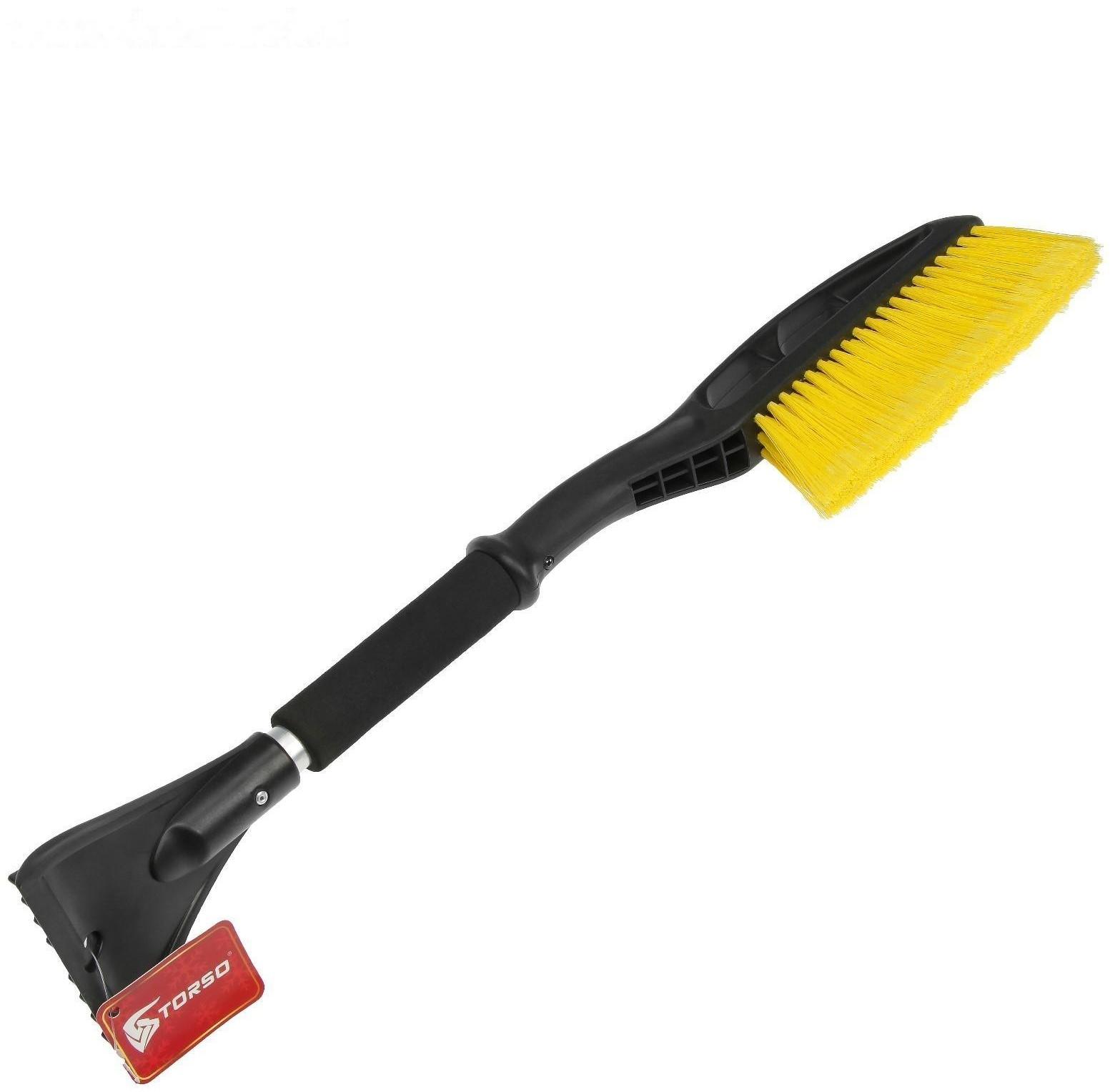Щетка сметка TORSO, 61 см, со скребком, мягкая ручка