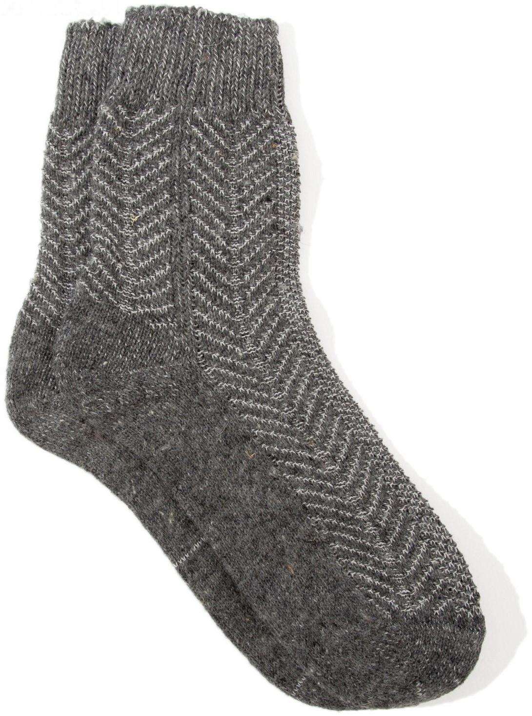 Носки женские шерстяные, цвет серый, размер 23