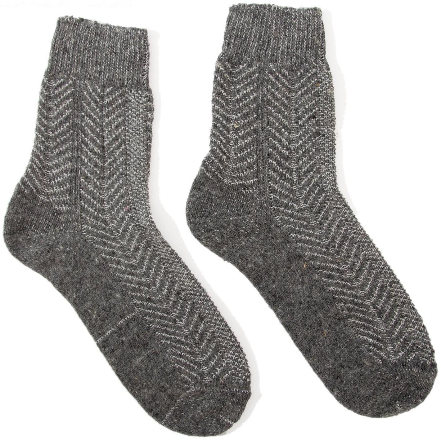 Носки женские шерстяные, цвет серый, размер 23