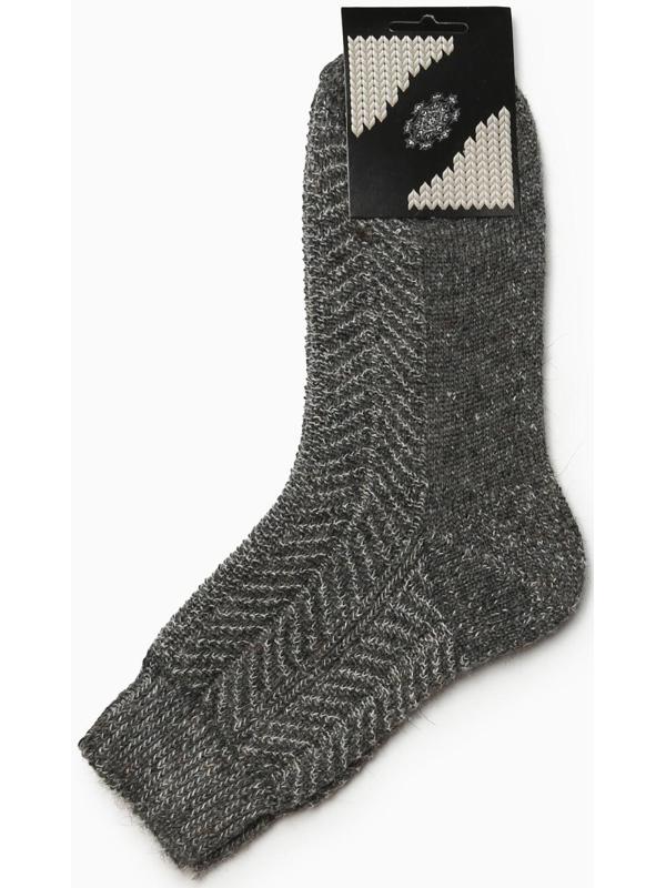 Носки женские шерстяные, цвет серый, размер 23