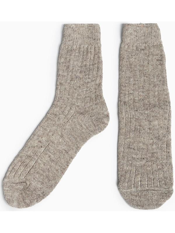 Носки женские шерстяные, цвет серый, размер 23