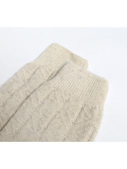 Получулки женские шерстяные, цвет белый, размер 25