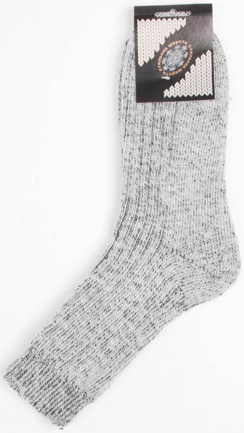 Носки шерстяные «Рубчик» цвет серый, размер 25