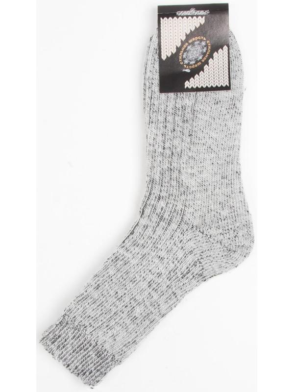 Носки шерстяные «Рубчик» цвет серый, размер 25
