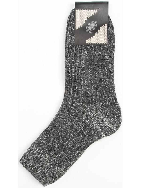 Носки мужские шерстяные «Рубчик», цвет тёмно-серый, размер 29