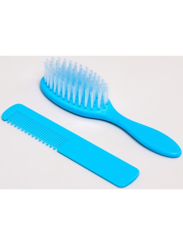 Расчёска детская + массажная щётка для волос, от 0 мес., цвета МИКС