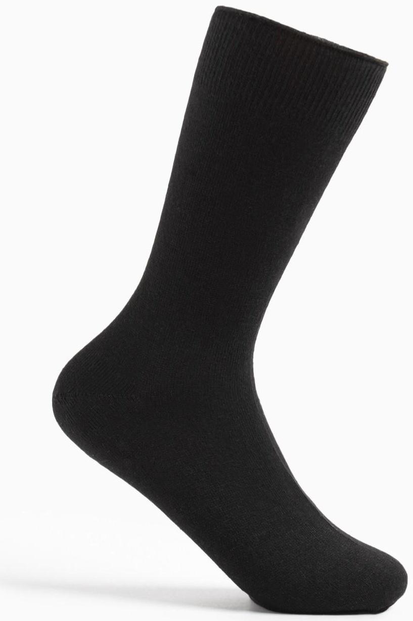 Носки мужские шерстяные, цвет чёрный, размер 25