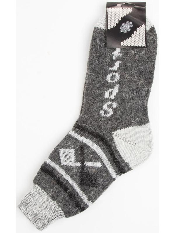 Носки мужские шерстяные, цвет серый, размер 25