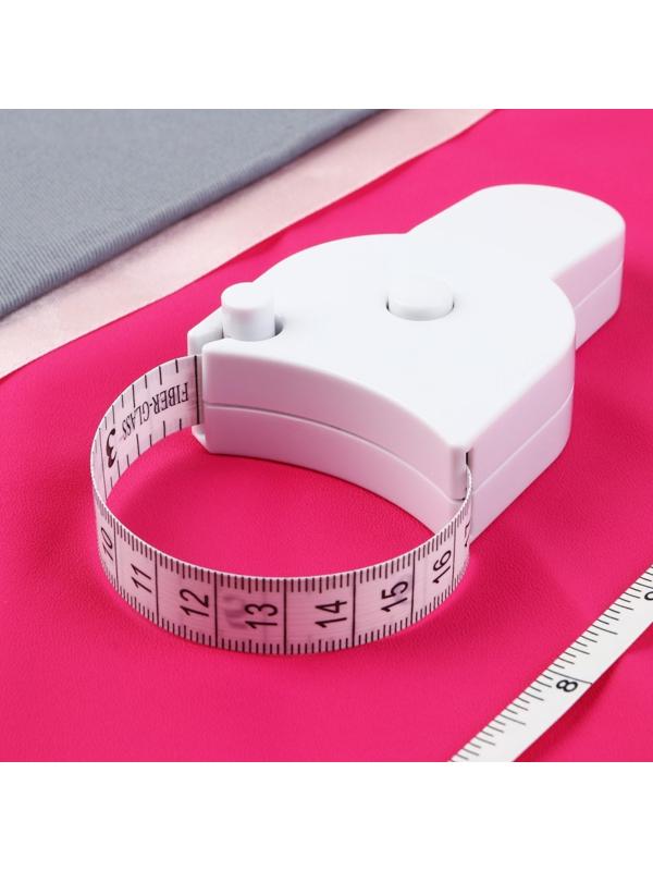 Рулетка для измерения объёмов тела портновская, 150 см (см/дюймы), цвет белый
