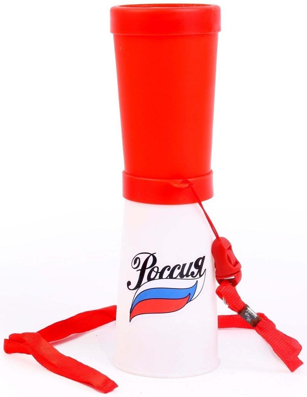 Свисток-гуделка болельщика «Россия», флаг, 17 см, цвета МИКС